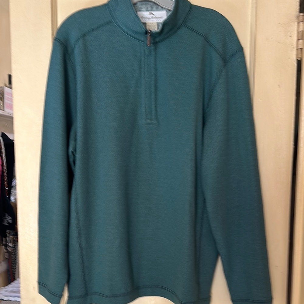 Men's Green Half-Zip Sweater